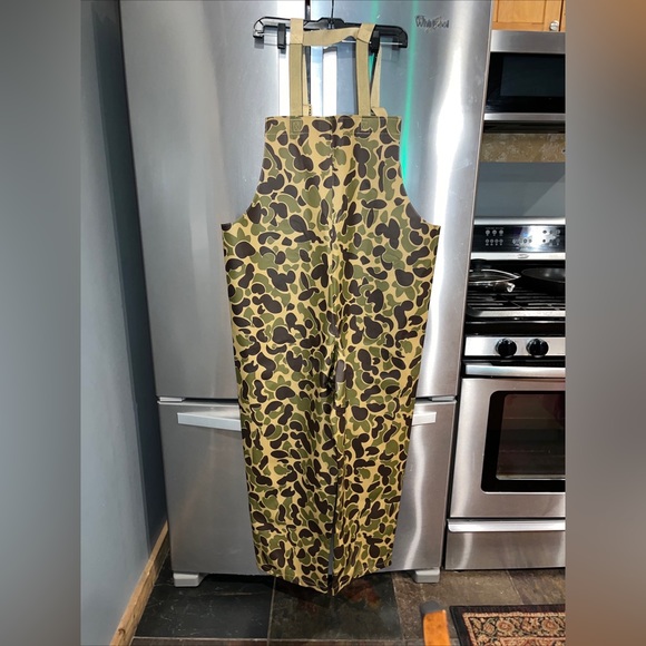 STEARNS CAMO WADERS DRY WEAR PVC WATERPROOF TAN Suspender Pants OVERALLS men LRG - Picture 8 of 16